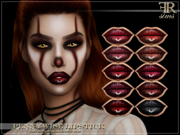 Sims 4 FRS Pennywise Lipstick by FashionRoyaltySims at TSR