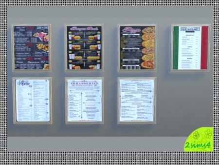 7 food menu by lurania at Mod The Sims