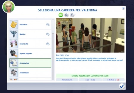 An Easy Job Career by Daleko at Mod The Sims