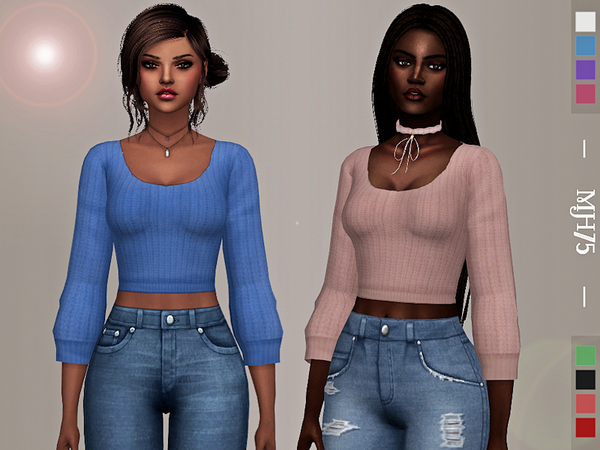 Noralie Tops by Margeh-75 at TSR » Sims 4 Updates