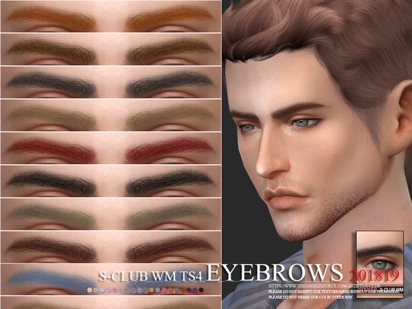 Sims 4 Eyebrows 201819 by S Club WM at TSR