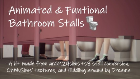 Animated & Functional Bathroom Stalls by DreamaDove at Mod The Sims