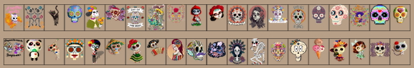 Sims 4 Acc Prints for T shirts Day of the Dead Special at Tukete