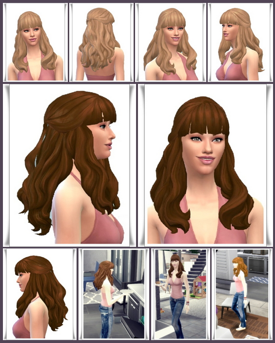 Sims 4 Christin Half Up Hair at Birksches Sims Blog