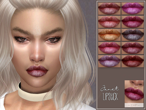 Sims 4 IMF Janet Lipstick N.118 by IzzieMcFire at TSR