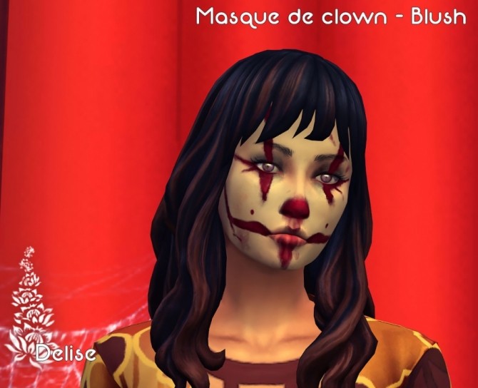 Sims 4 Clown mask by Delise at Sims Artists