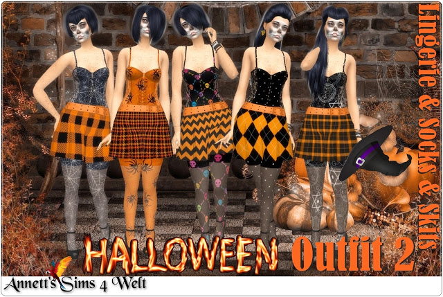 Sims 4 Halloween Outfit 2 at Annett’s Sims 4 Welt