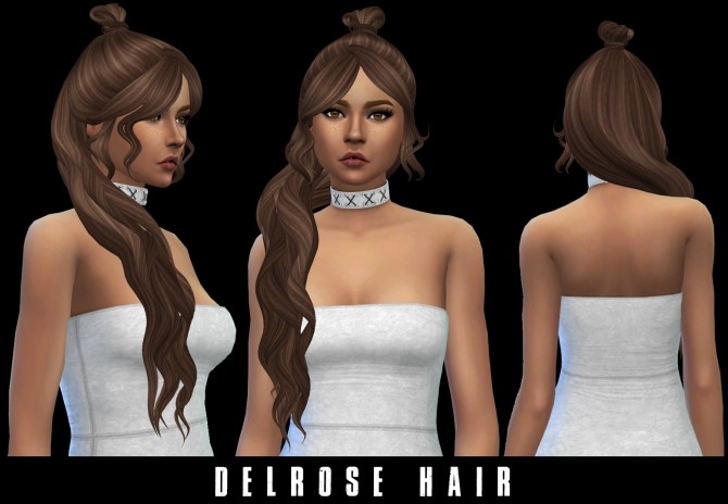 Sims 4 Delrose hair (P) at Leo Sims