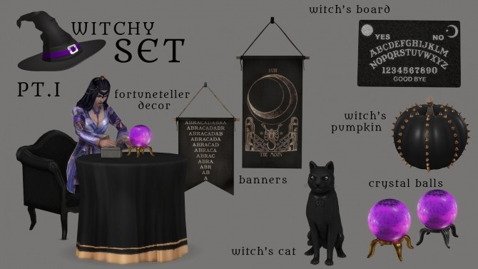 Sims 4 Whitchy set (P) at Leo Sims