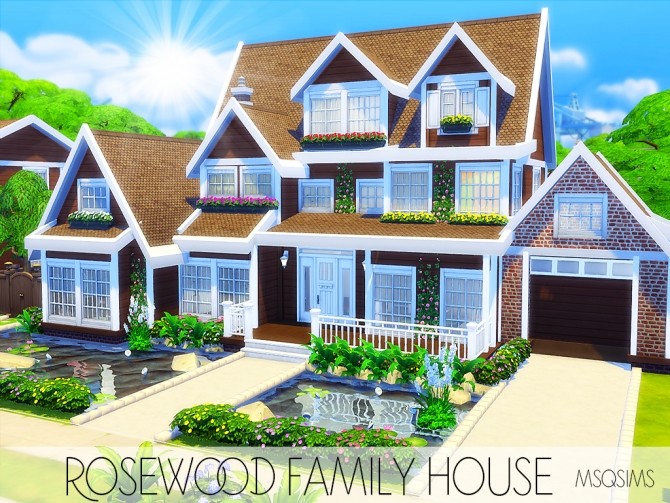 Sims 4 Rosewood Family House at MSQ Sims