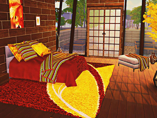 Sims 4 Autumn Modern House at MSQ Sims