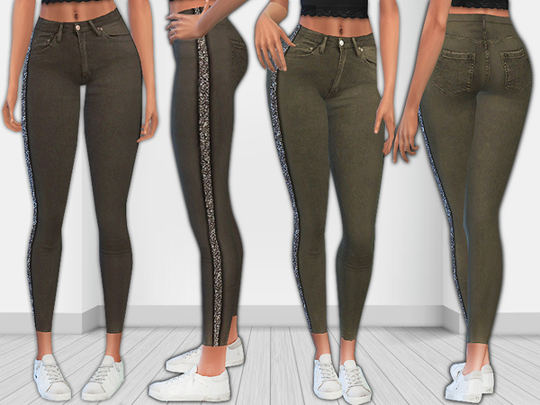 Sims 4 New Trend Embellished Designer Jeans by Saliwa at TSR
