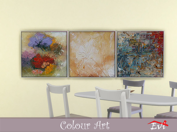 Sims 4 Color art paintings by evi at TSR