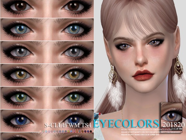 Sims 4 Eyecolors 201820 by S Club WM at TSR