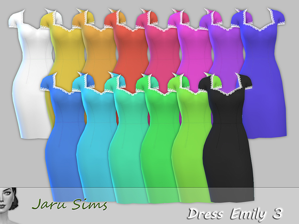 Sims 4 Dress Emily 3 by Jaru Sims at TSR