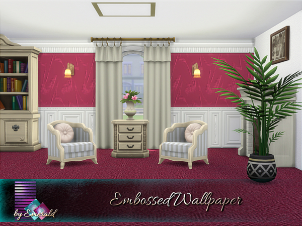 Sims 4 Embossed Wallpaper by emerald at TSR