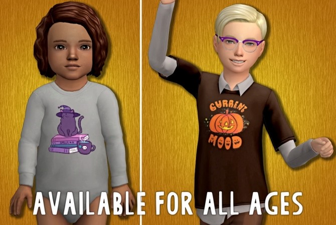 Sims 4 Acc Prints for T shirts Halloween 2018 Special at Tukete