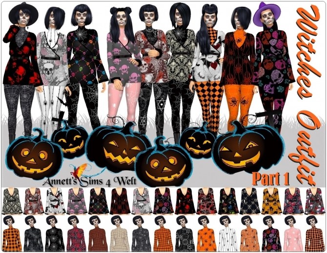 Sims 4 Witches Outfit Part 1 at Annett’s Sims 4 Welt
