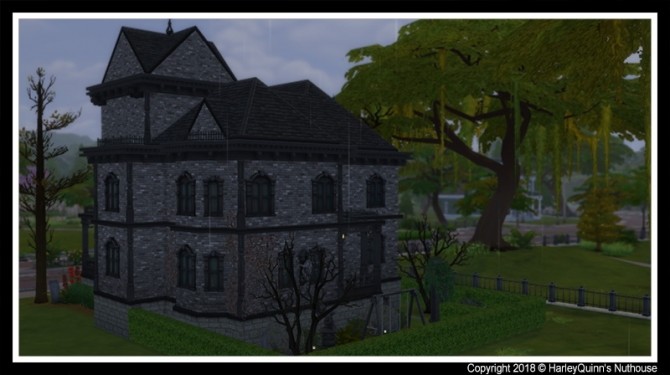 Sims 4 Goth Manor at Harley Quinn’s Nuthouse