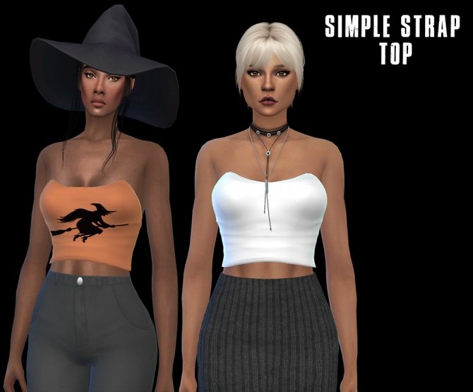 Strapless Top at Leo Sims » Sims 4 Updates