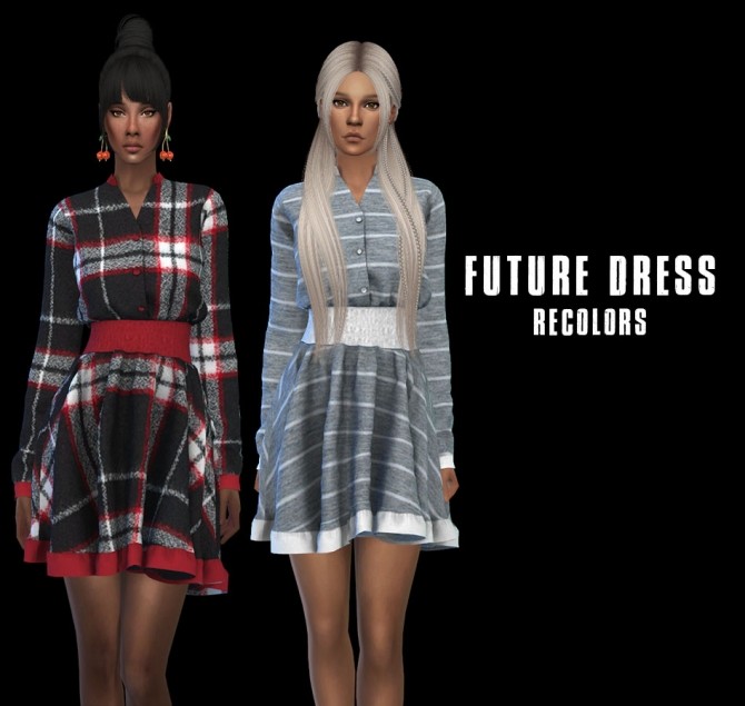 Sims 4 Future dress recolors at Leo Sims