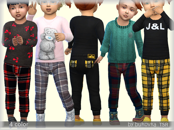 Sims 4 Plaid Pants by bukovka at TSR