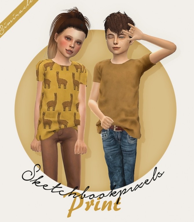 Sims 4 Sketchbookpixels Print shirt for kids 3T4 at Simiracle