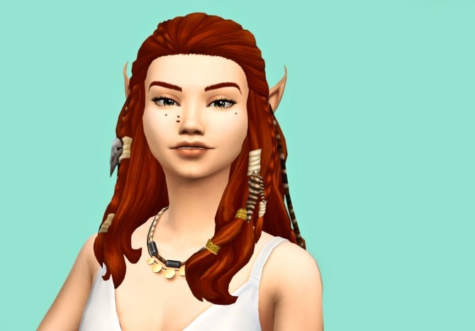 Sims 4 Lobelia Hair at Teanmoon