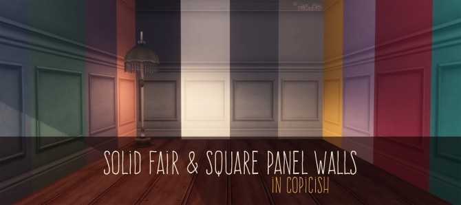 Sims 4 SOLID FAIR & SQUARE PANEL WALLS at Picture Amoebae