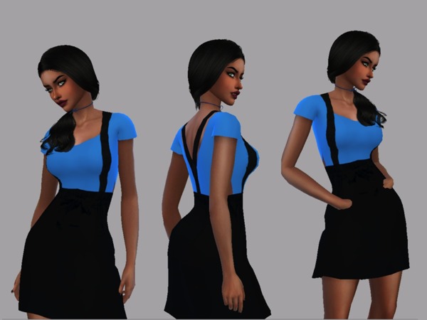 Sims 4 Dress Carolliny by LYLLYAN at TSR