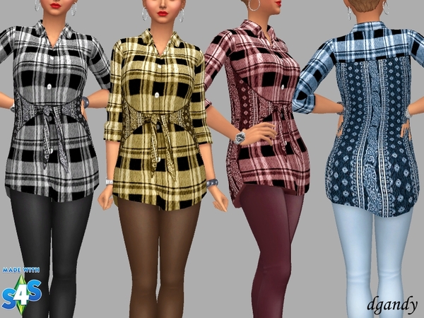 Claire Shirt Dress By Dgandy At Tsr Sims 4 Updates