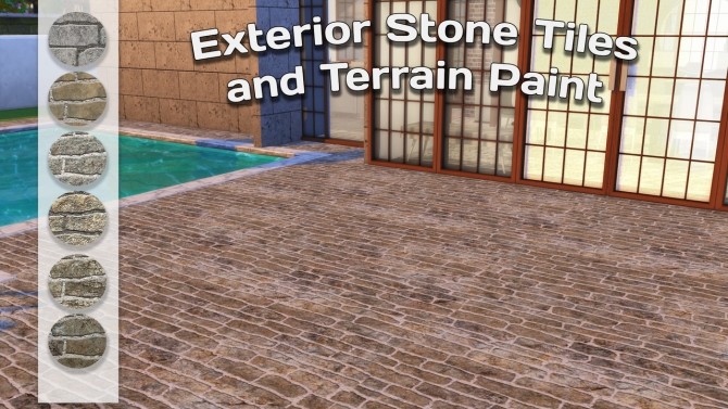 Sims 4 Ceramic Tiles & Exterior Stone Tiles + Terrain paint at Simming With Mary