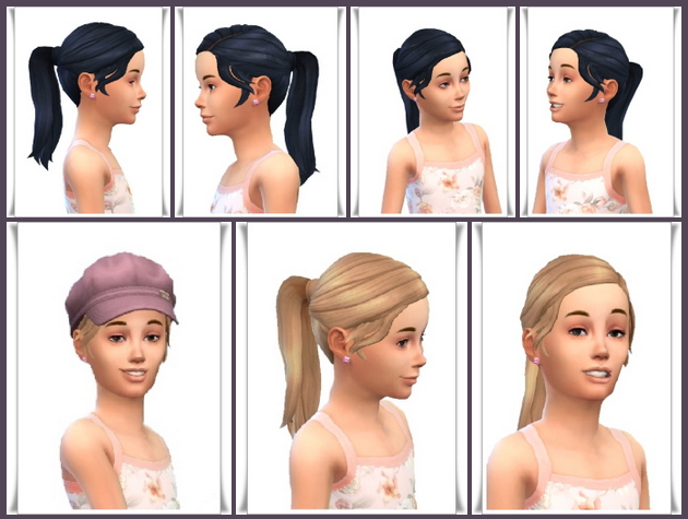 Sims 4 Long Ponytail Girls at Birksches Sims Blog