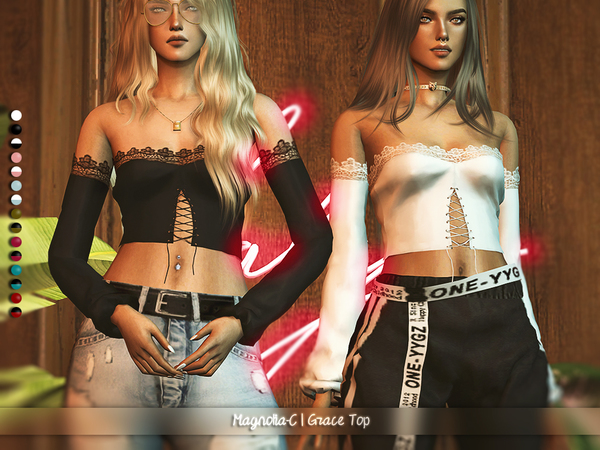 Sims 4 Grace Top by magnolia c at TSR