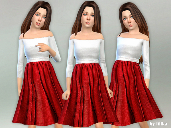 Sims 4 Roxy Dress by lillka at TSR
