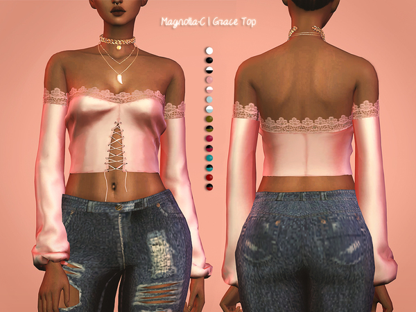 Sims 4 Grace Top by magnolia c at TSR