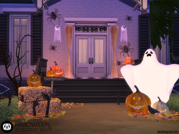 Sims 4 Halloween Outdoor Stuff by wondymoon at TSR