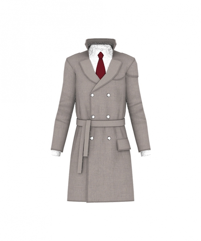 Street Style Trench Coat by Lonelyboy at Happy Life Sims » Sims 4 Updates
