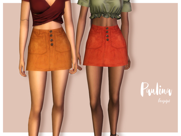 Sims 4 Paulina skirt by laupipi at TSR