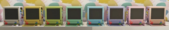Sims 4 BG computer recolor at Miss Ruby Bird