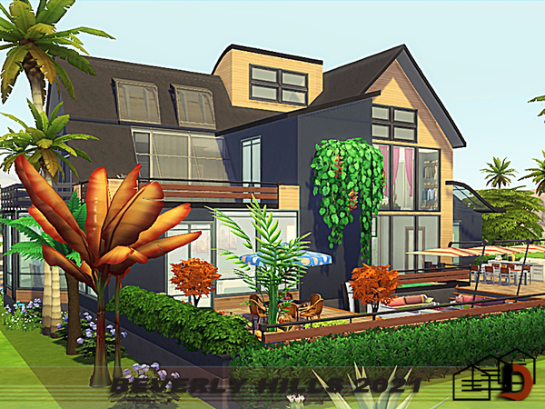 Sims 4 Beverly Hills 2021 house by Danuta720 at TSR