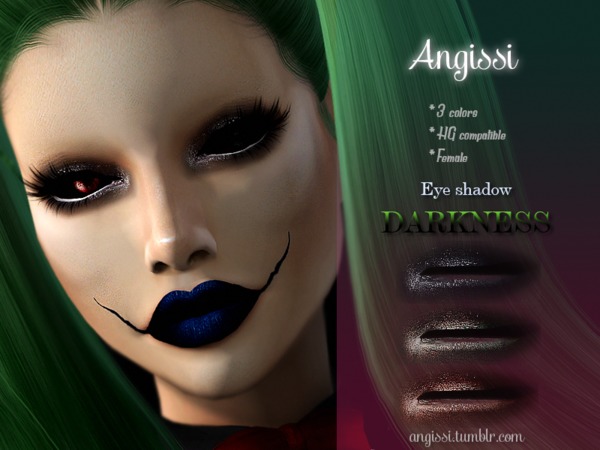 Sims 4 DARKNESS eyeshadow by ANGISSI at TSR