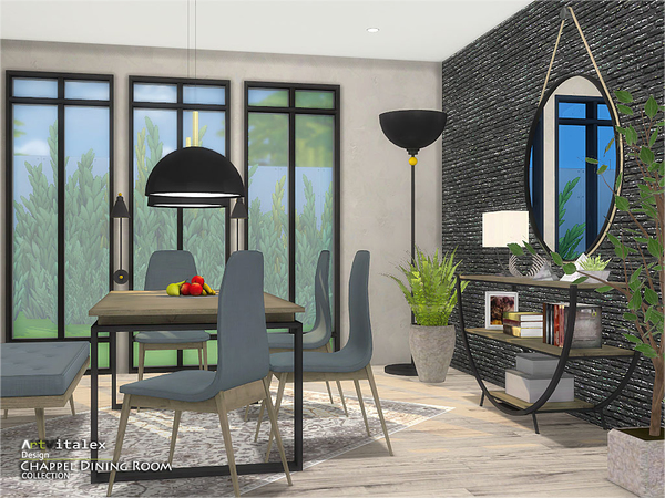 Sims 4 Chappel Dining Room by ArtVitalex at TSR