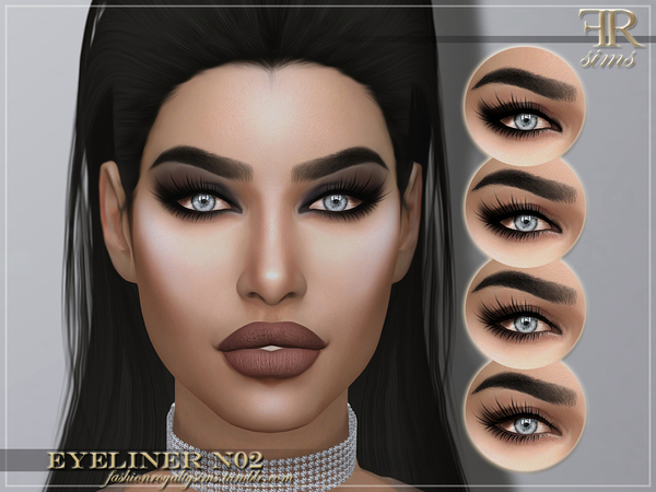 Sims 4 FRS Eyeliner N02 by FashionRoyaltySims at TSR