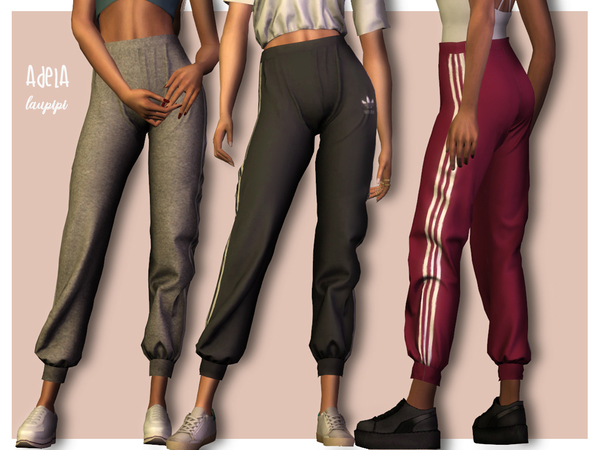Sims 4 Adela  jogging pants by laupipi at TSR