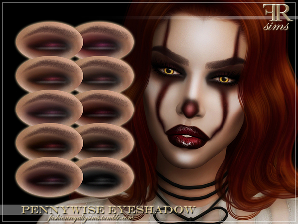 Sims 4 FRS Pennywise Eyeshadow by FashionRoyaltySims at TSR
