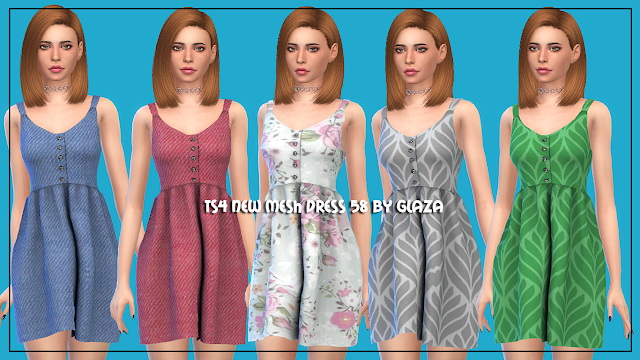 Sims 4 Dress 58 at All by Glaza