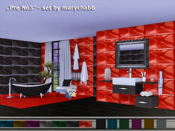 Sims 4 Pre No 3 Tiles Set by marychabb at TSR