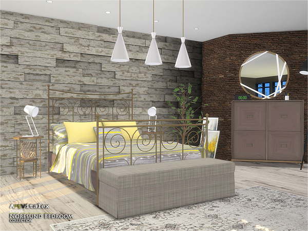 Sims 4 Noresund Bedroom by ArtVitalex at TSR