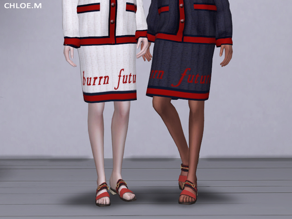 Sims 4 Sweater Skirt by ChloeM at TSR